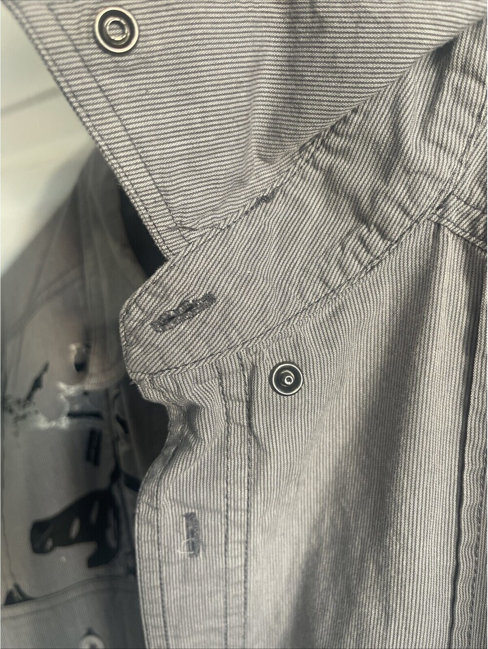 Harley Davidson Button Up Shirt 2XL XXL Gray Black Logo Pockets Short Sleeves HD - Picture 6 of 12